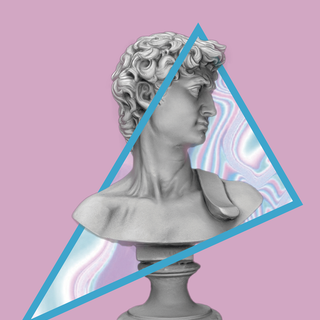 Vaporwave statue wallpaper
