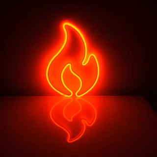 Neon fire wallpaper