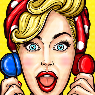 Aesthetic pop art women wallpaper