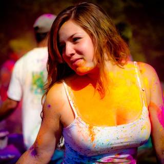 Holi girl HD wallpaper