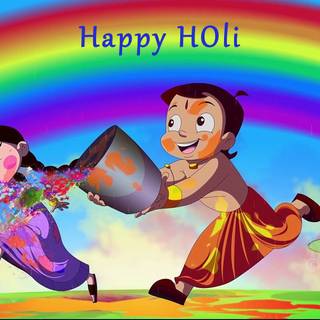 Holi cartoon wallpaper