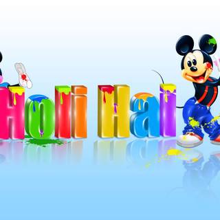 Holi cartoon wallpaper