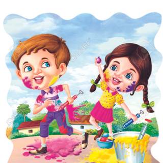 Holi cartoon wallpaper