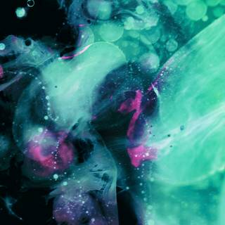 Teal and pink geometric aesthetic iPad wallpaper