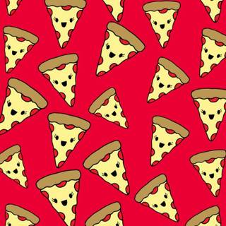 Kawaii pizza wallpaper