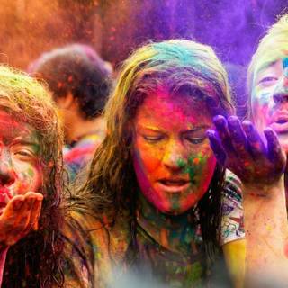 Holi girl wallpaper