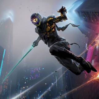 Neon ninja wallpaper