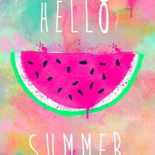 Hello summer fruit wallpaper
