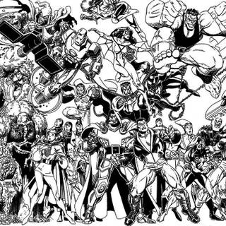 Marvel black and white wallpaper