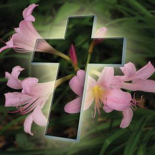 Cute Easter cross wallpaper
