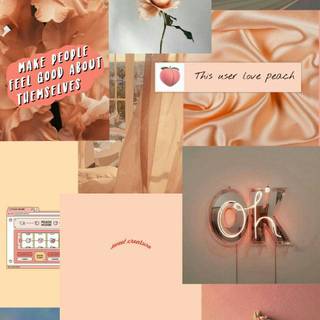 Peach collage wallpaper