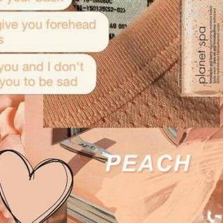Peach collage wallpaper