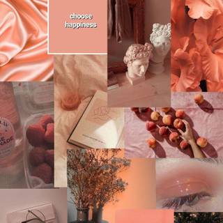 Peach collage wallpaper