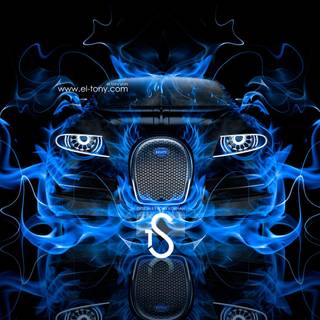 Neon Bugatti wallpaper