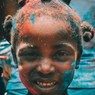 Child Holi wallpaper