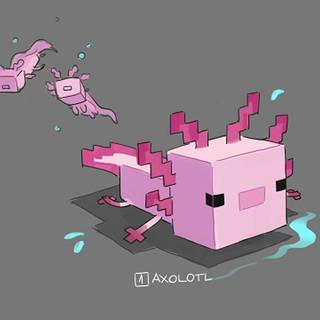 Minecraft Axolotl wallpaper
