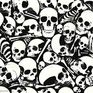 Black and white skull wallpaper