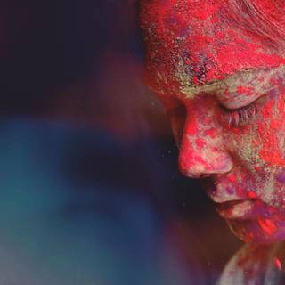 Holi colour face wallpaper