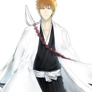 Bleach Ichigo with Zanpakuto wallpaper