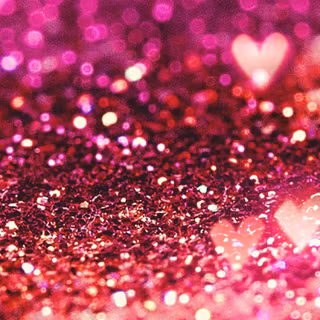 Glitter hearts wallpaper