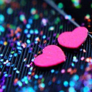 Glitter hearts wallpaper