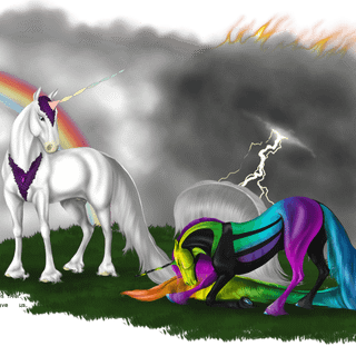 Summer unicorns wallpaper