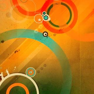 Orange and green wallpaper