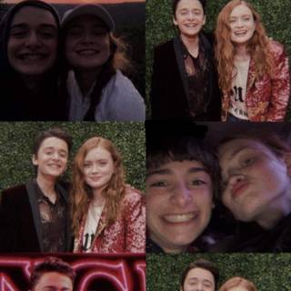 Noah Schnapp and Sadie Sink wallpaper