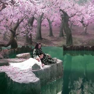 Ten Miles of Peach Blossoms wallpaper