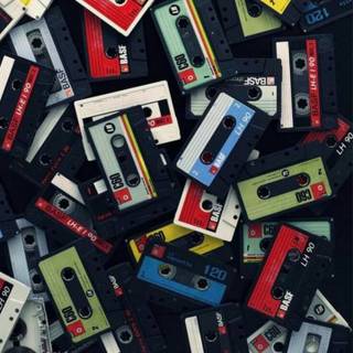 Cassette tape wallpaper