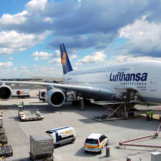 Airbus A380 and Boeing 747 wallpaper