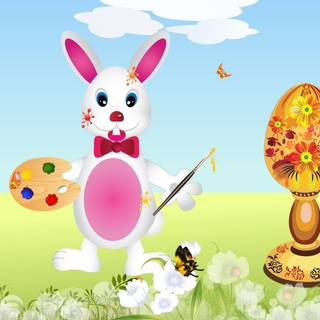 Easter bunny aesthetic wallpaper