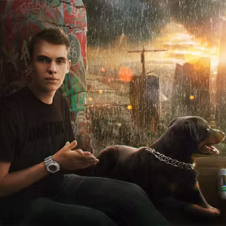 Boy with dog wallpaper