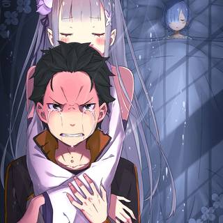 Subaru and Emilia wallpaper