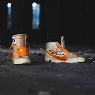 Off White shoe wallpaper