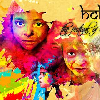 Holi children wallpaper
