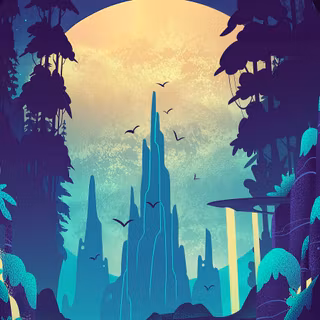 Forest art wallpaper