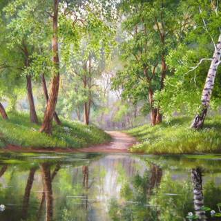 Forest art wallpaper