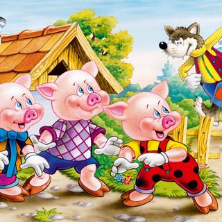 Three Little Pigs wallpaper
