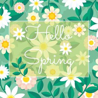 Spring flowers vector wallpaper