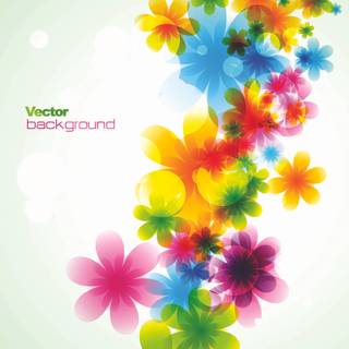 Spring flowers vector wallpaper