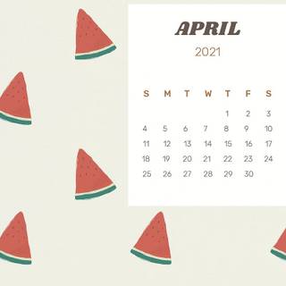 April 2021 calendar wallpaper