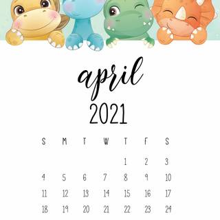 April 2021 calendar wallpaper