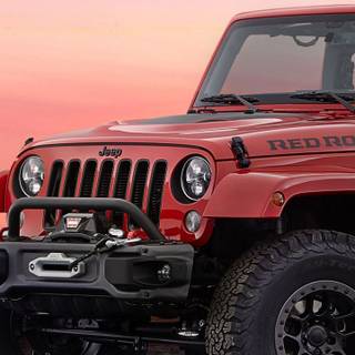 Red Jeep wallpaper