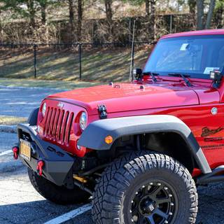 Red Jeep wallpaper