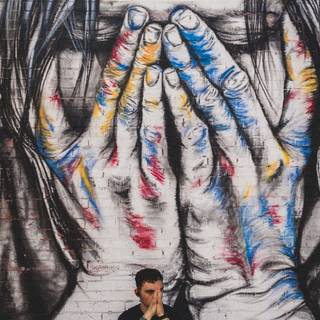 Women graffiti wallpaper