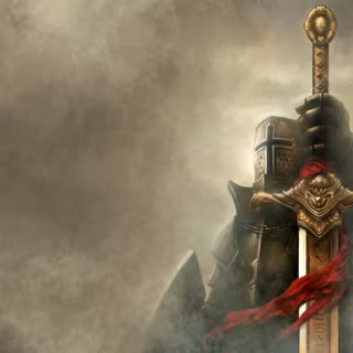 Knight sword and shield wallpaper