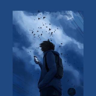 Blue sad aesthetic wallpaper