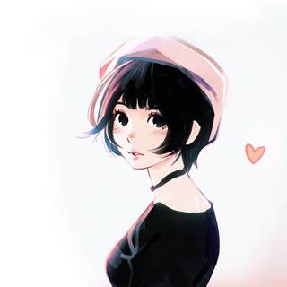 Anime girls heart wallpaper