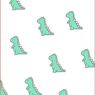 Aesthetic dinosaur green wallpaper